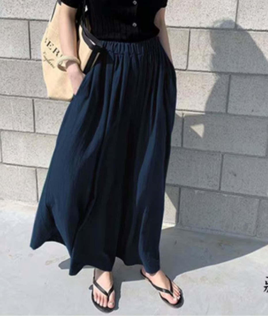 Women's Casual Elastic Waist Wide-Leg Pants - Comfortable Loose Fit Trousers