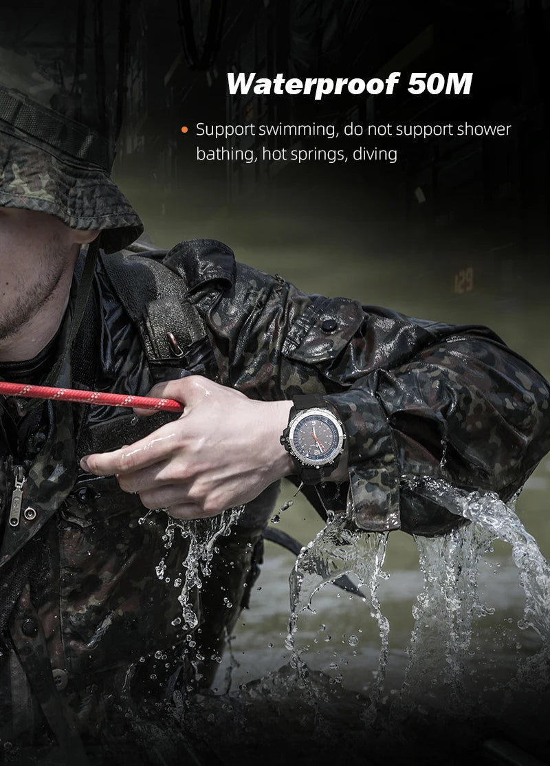 North Edge Evoque 2 Solar-Powered Waterproof Watch – Luminous Men’s Watch with Speed Measurement