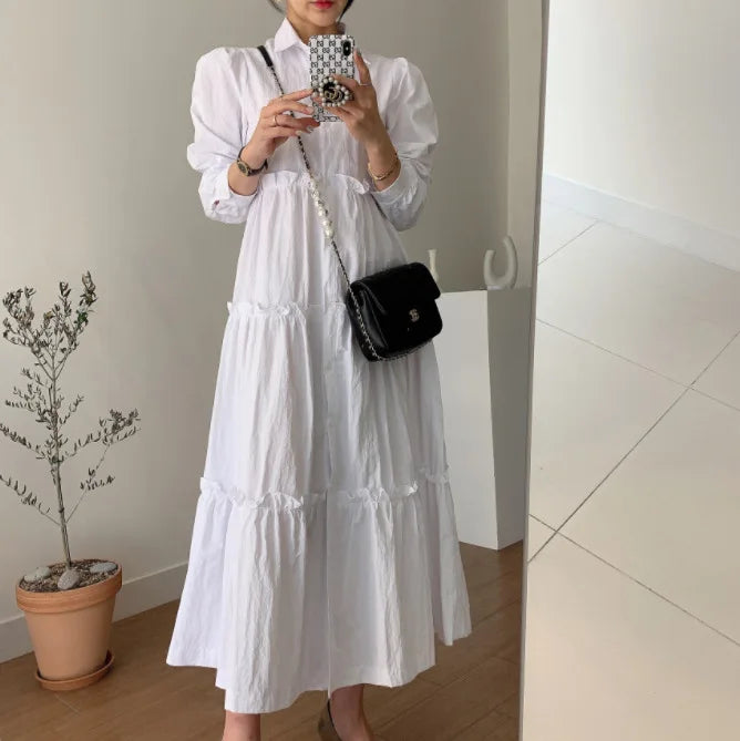 Women's Ruffled Pleated Dress | Elegant Casual Loose Fit for Spring & Summer Marian