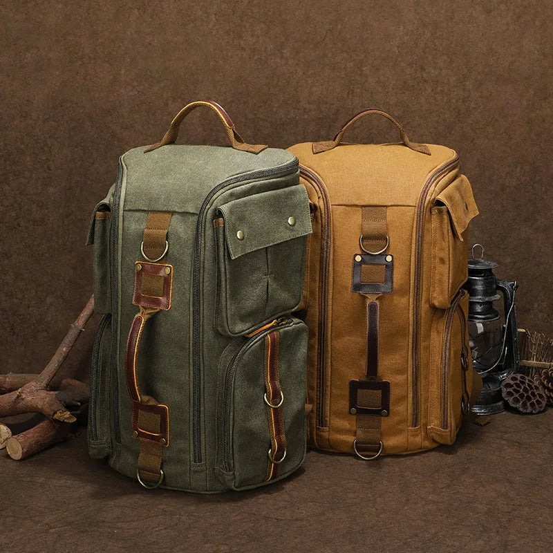 Retro Waterproof Travel Backpack for Men – Outdoor Leisure Bag with Large Capacity & Laptop Compartment