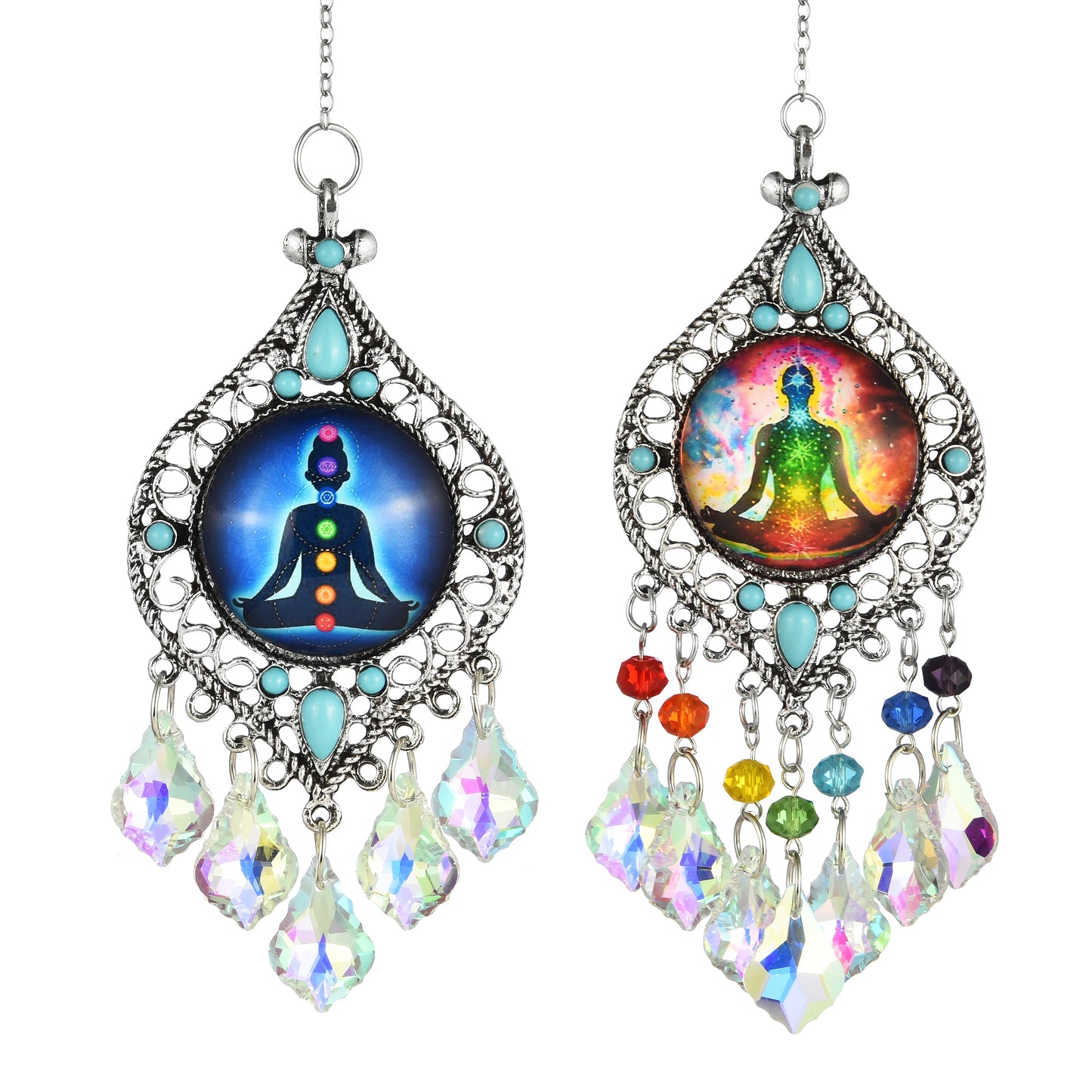 Natural Crystal Sun Catcher: Feng Shui Style for Seven Chakras, Home Decor, Energy Healing & Crystal Engraving