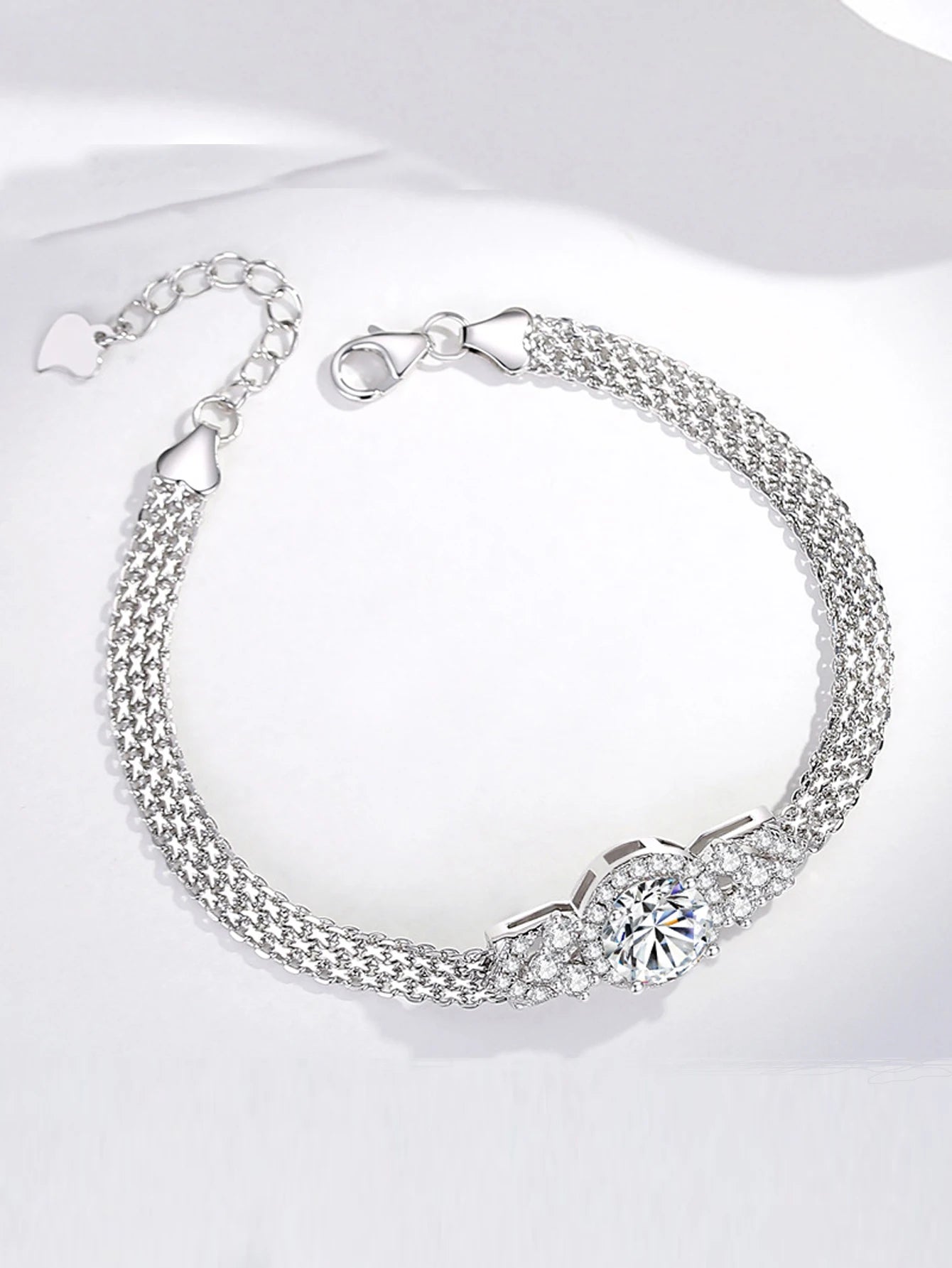 S925 Silver Moissanite Bracelet – French Gentle Style, Versatile Fashion Accessory Freya