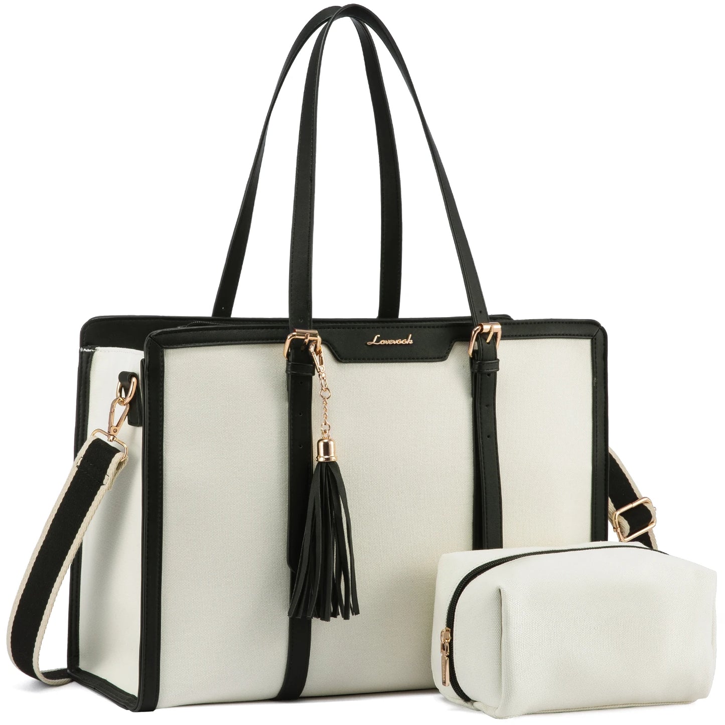 LOVEVOOK Laptop Tote Bag Set | 15.6/17 inch Briefcase for Women, Work & Travel Shaira
