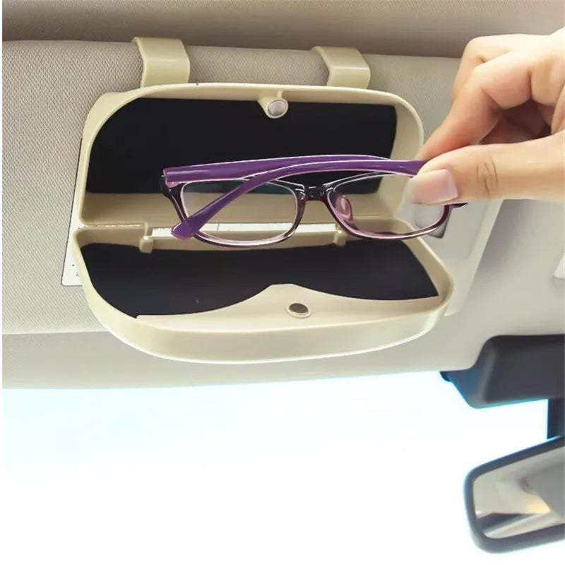 Car Sunglasses Case Holder | Sunshade Storage Bag for Auto Interior | Sun Visor Mount for Sunglasses | Car Accessories
