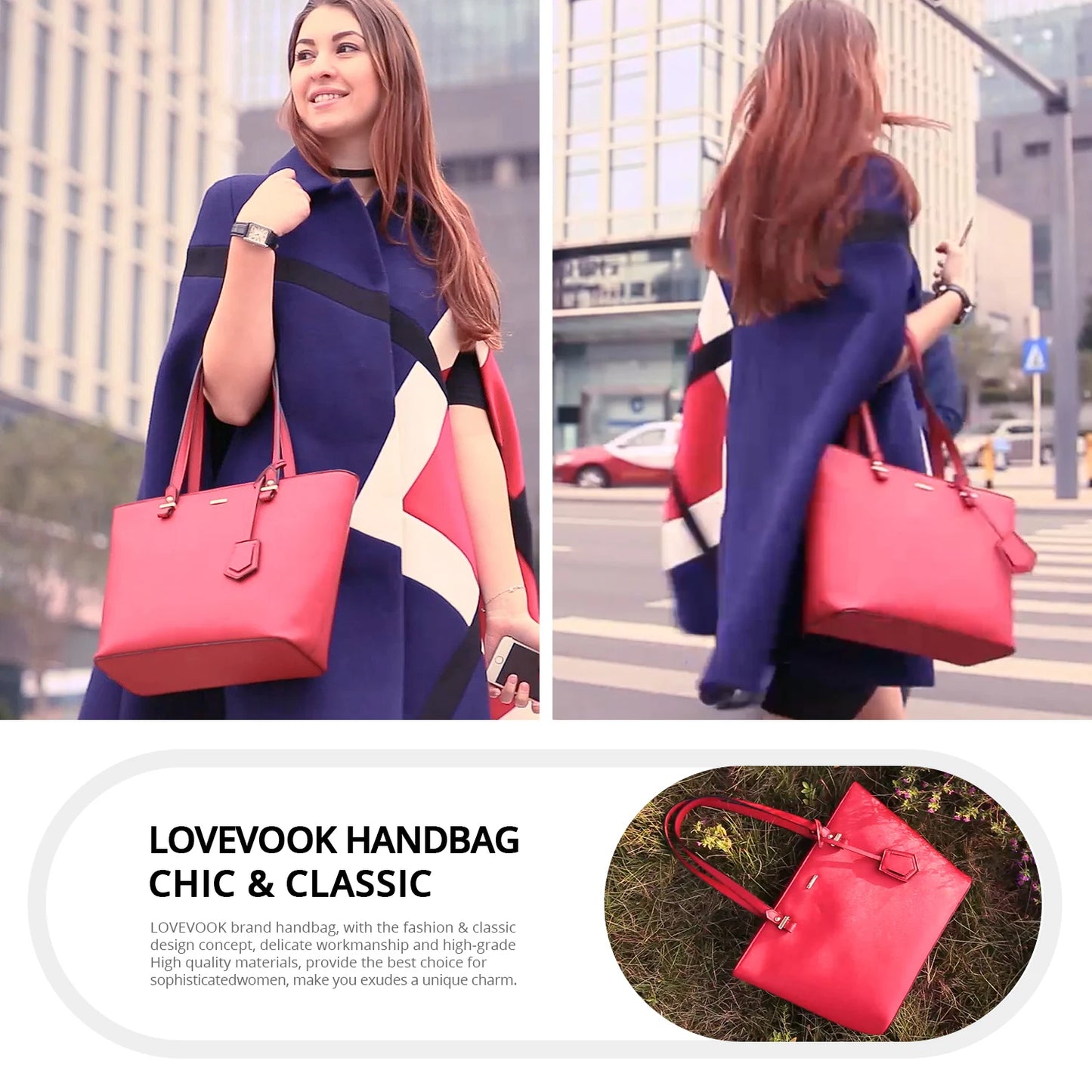 LOVEVOOK 2023 Designer Women’s Tote Bag Set – Fashion PU Leather Handbags, Luxury Crossbody Bags & Purses Marivic