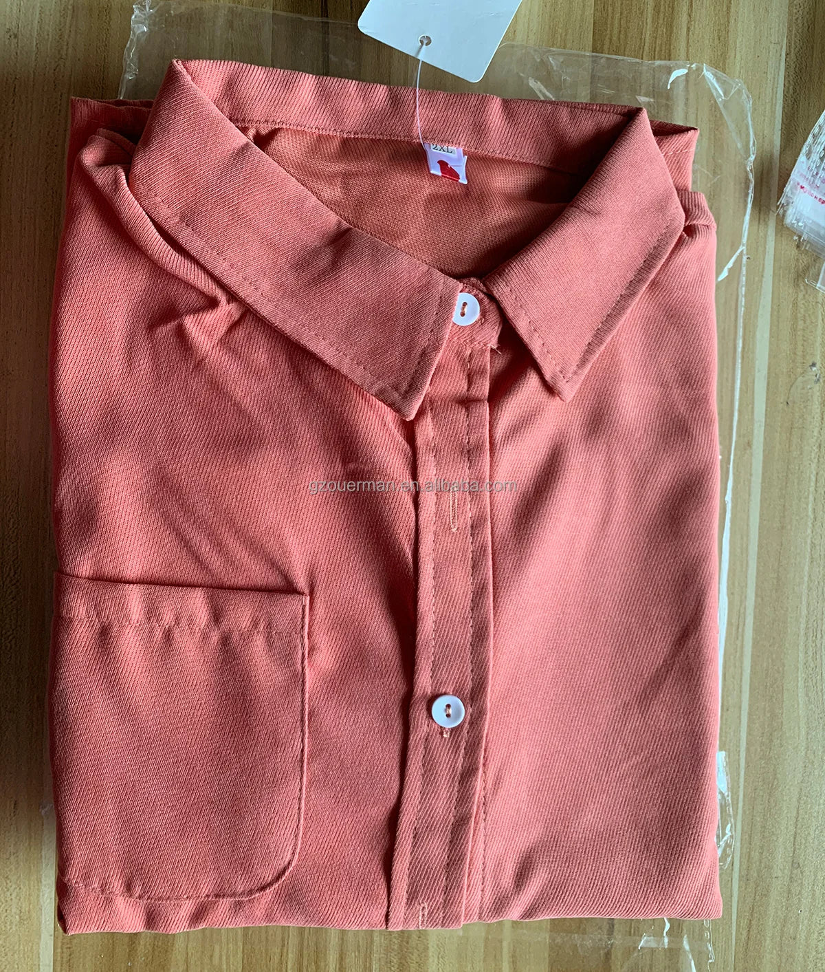 Women's Long Sleeve Corduroy Shirt – Lapel Collar Single-Breasted Button-Up Blouse with Pockets Stella