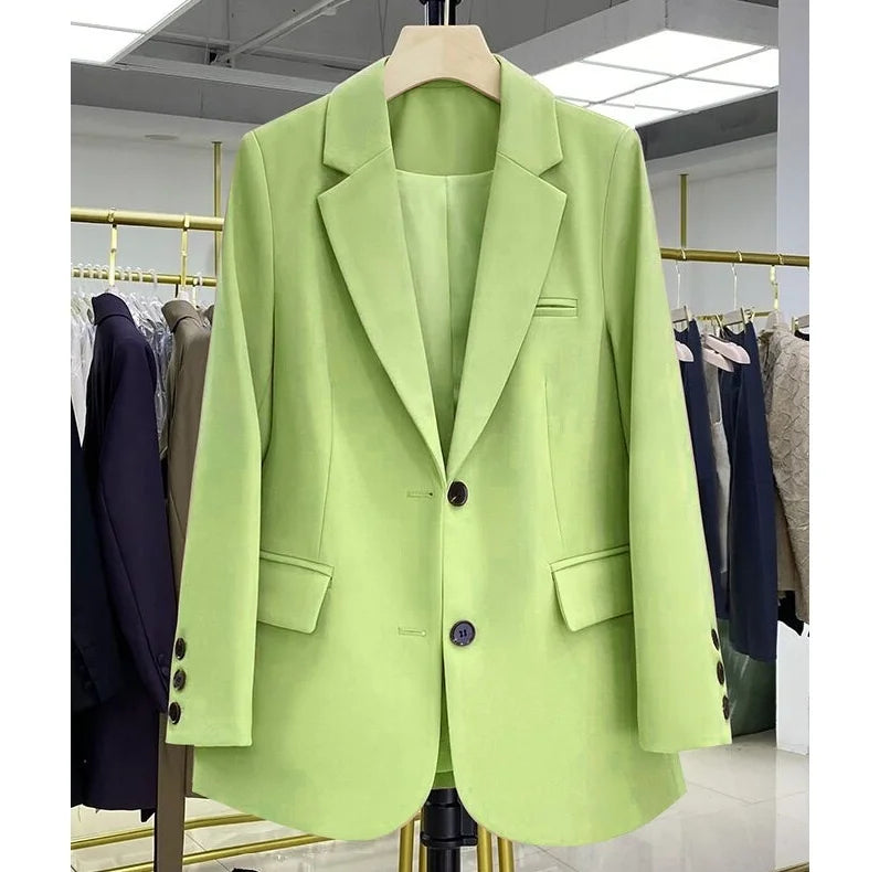 Stylish Women's Designer Long-Sleeve Loose Blazer – Casual Fashion Coats & Suits Ellen