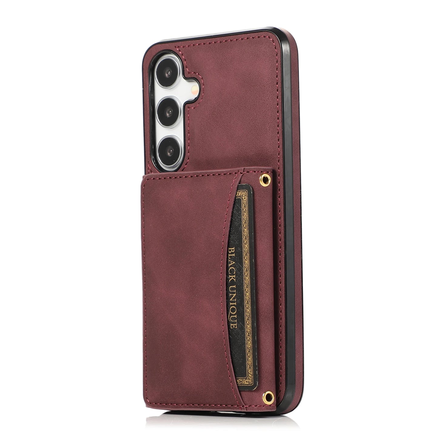 Luxury PU Leather Flip Phone Case – Wallet Cover with Card Holder & Credit Card Slots for Samsung S25, S24, S23 Ultra