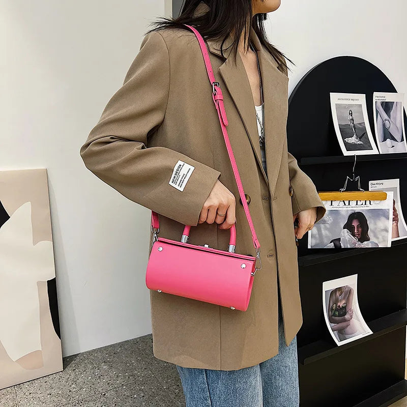 Ladies Shoulder Sling Handbag, Barrel Style Purse Bag Nancy