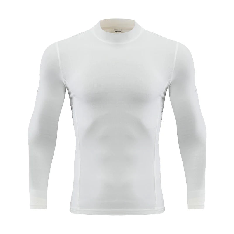 Men's Slim Fit Long Sleeve Compression T-Shirt – 190 GSM Sporty Gym Running Top Ken