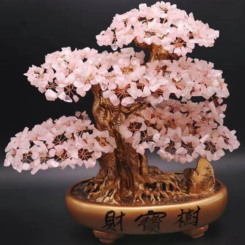 Natural Aventurine Crystal Money Tree – Lucky Fortune Feng Shui Ornament for Home & Office Decoration
