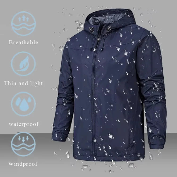 Men's Waterproof Biker Jacket – Windbreaker Raincoat for Hiking, Camping & Climbing Severus