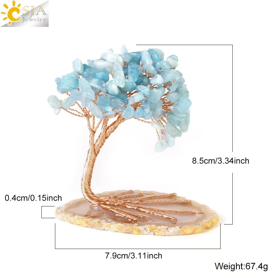 7 Chakra Crystal Money Tree – Natural Healing Stone Decor for Energy Balance, Feng Shui, and Home Office Decoration