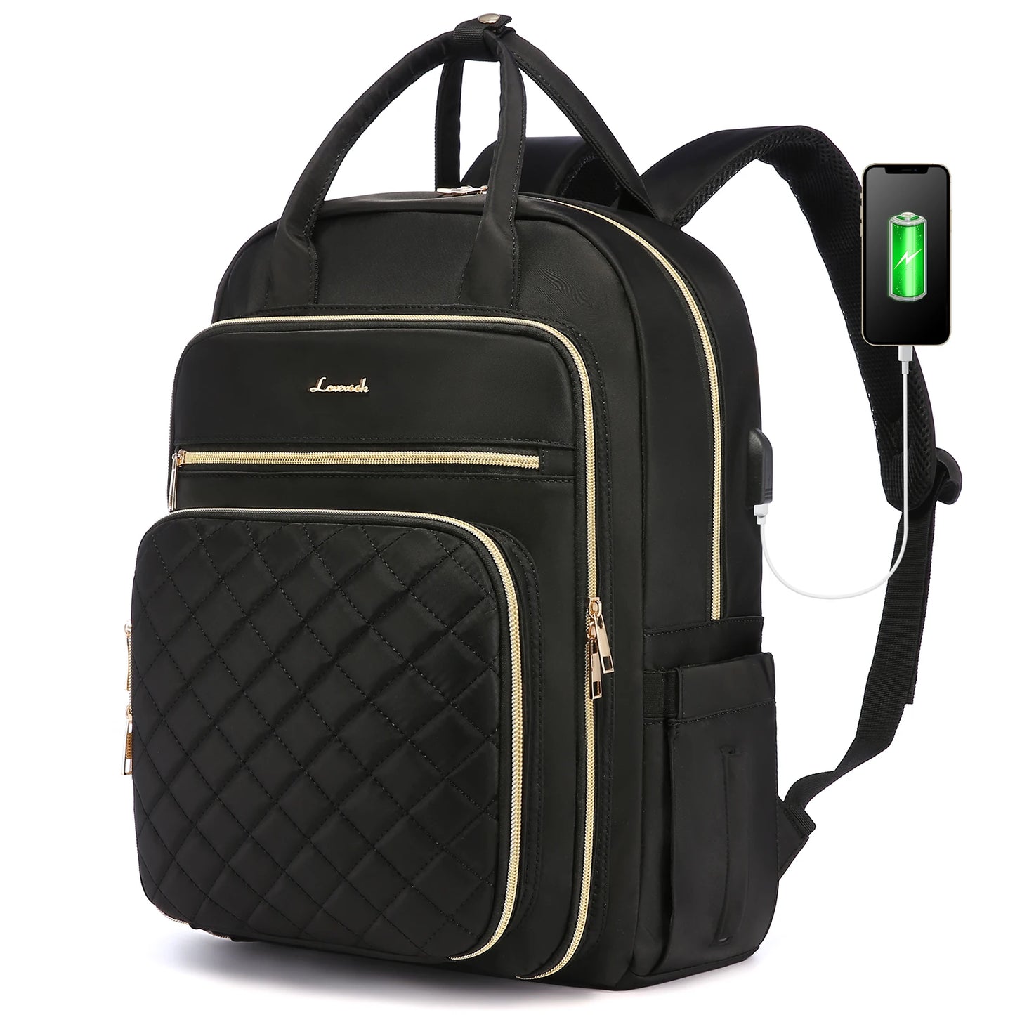 LOVEVOOK Fashion Travel Backpack | Water-Resistant, Multi-Pocket College Bookbag for Women, Fits 15.6" & 17" Laptops
