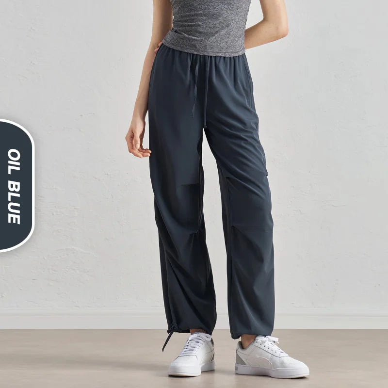 Women Casual Sports Straight Wide Leg Cargo Jogging Pants Workout Fitness Women's Joggers