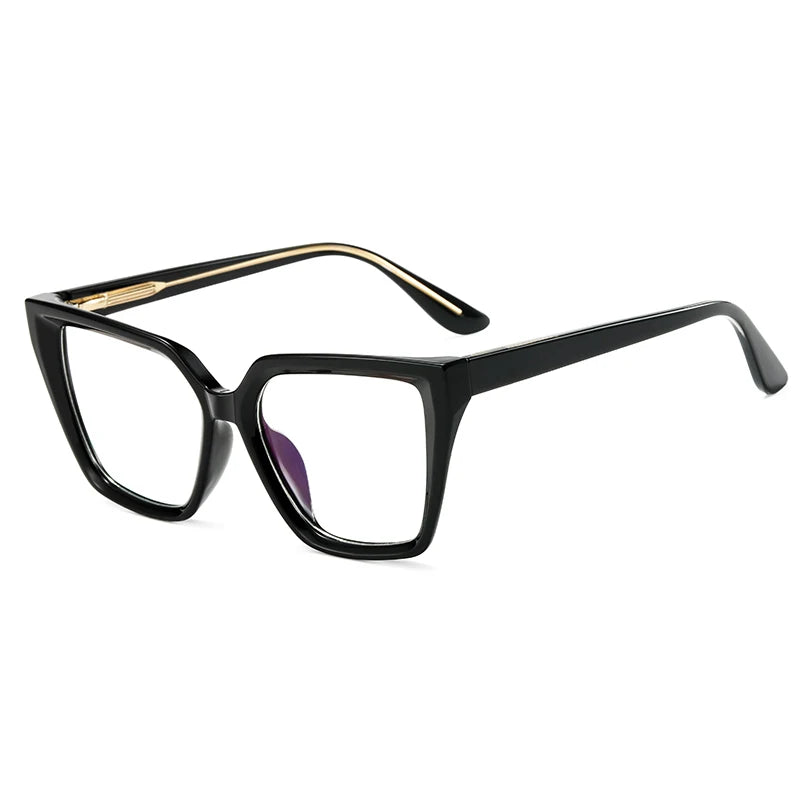 Women’s Square Blue Light Blocking Eyeglasses – TR90+CP Optical Frames | Custom Photochromic Anti-Blue Light Bezel
