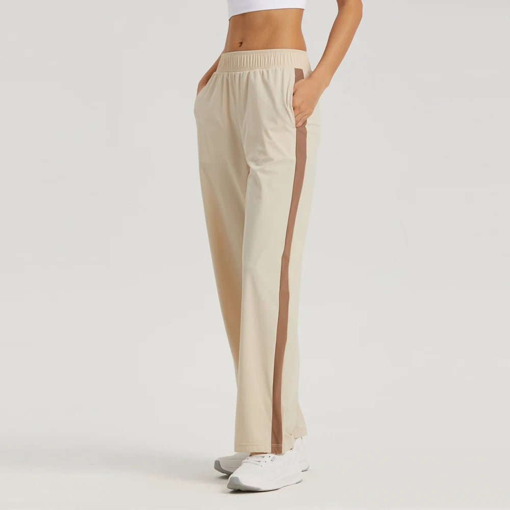 Women’s Casual Drawstring Jogger Pants – Loose Breathable Sports & Jogging Pants, Classic Basic Style Iris