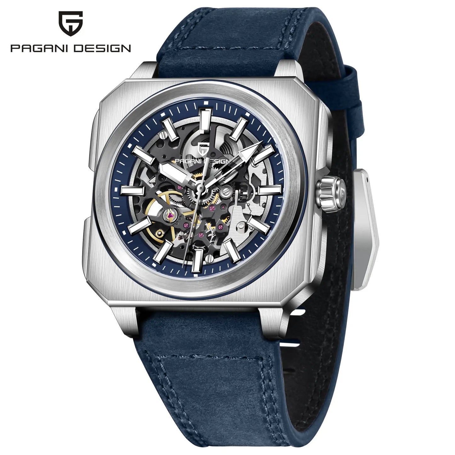 PAGANI DESIGN 1791 Skeleton Men’s Luxury Watch – Automatic Mechanical Sapphire Glass 5ATM Waterproof
