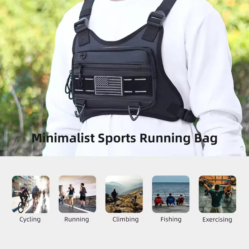 Tactical Chest Rig Pouch – Lightweight, Breathable Vest Bag for Outdoor Cycling & Climbing Achilles