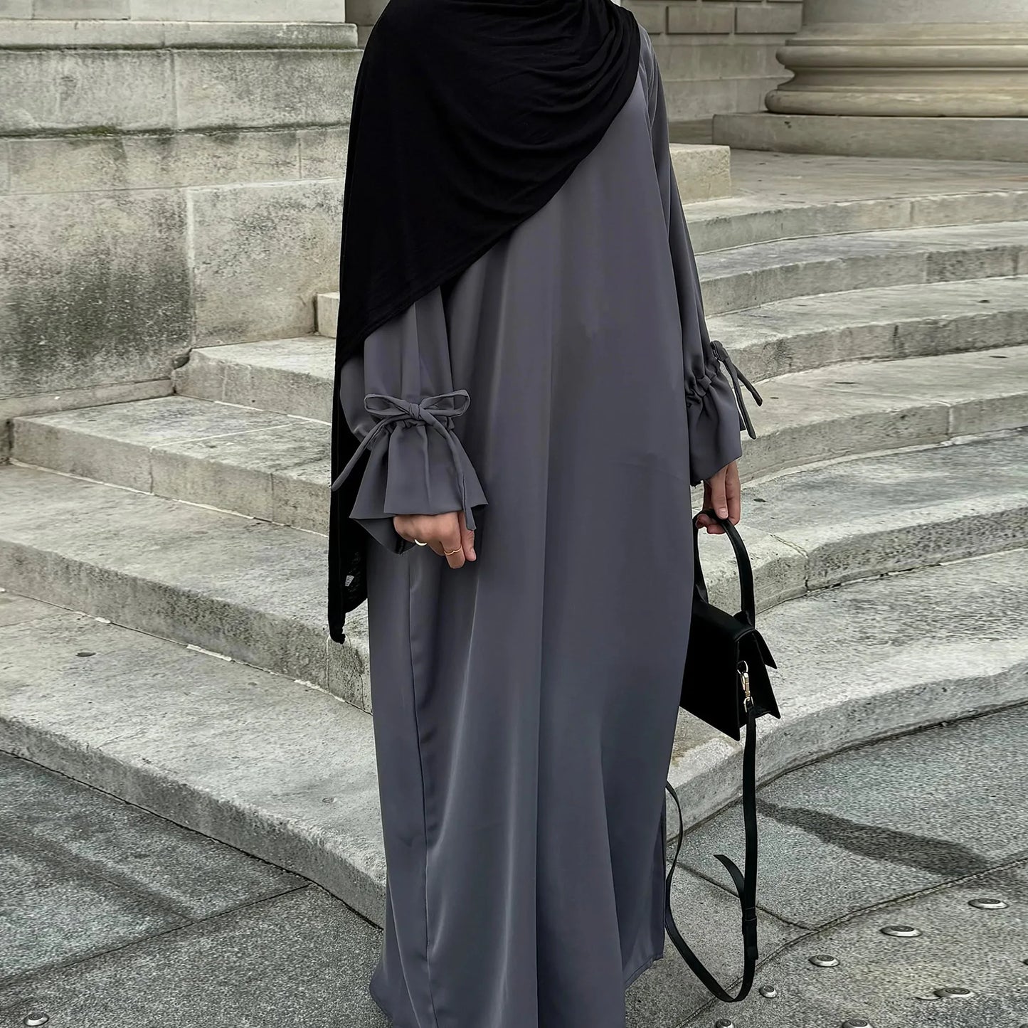 Flounce Sleeve Modest Abaya for Women – Big Hem Islamic Dress for Muslim Women Layla