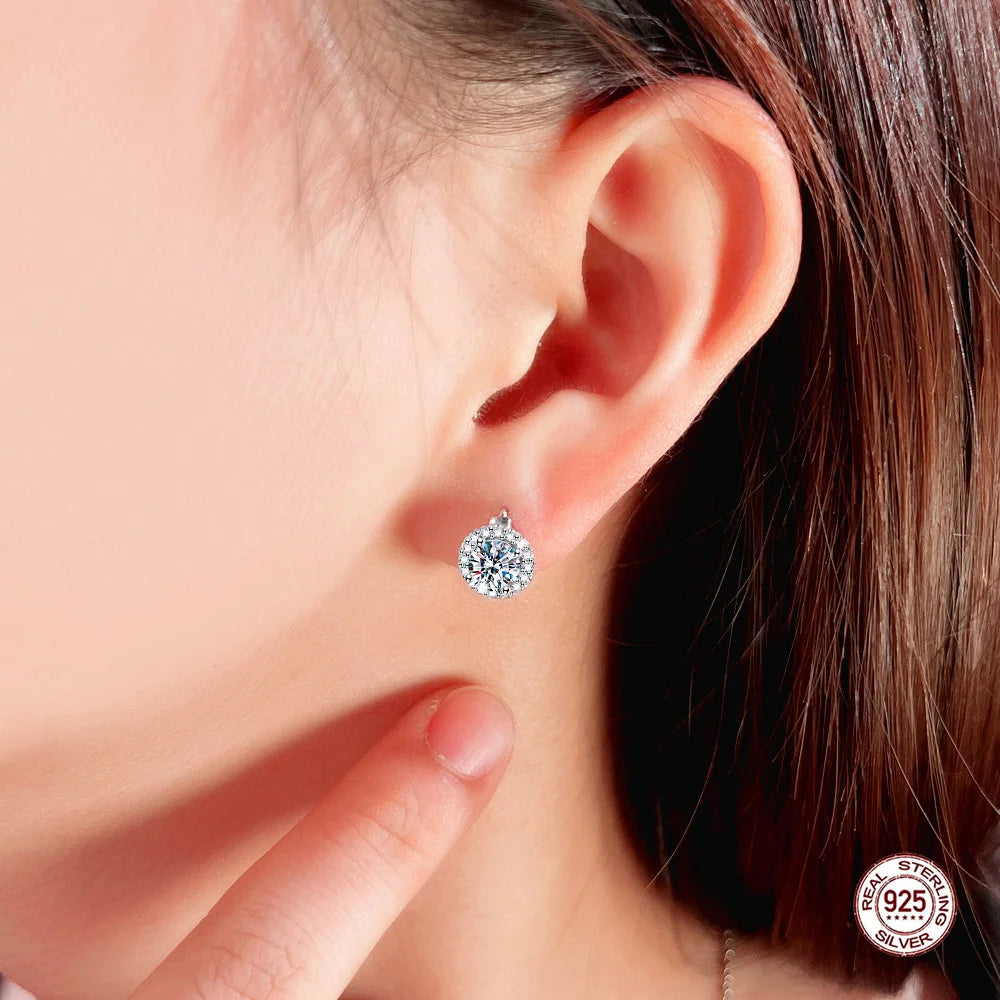 Elegant 925 Sterling Silver Huggie Earrings for Women – Sparkling Zirconia, Perfect Daily Wear or Gift Mina