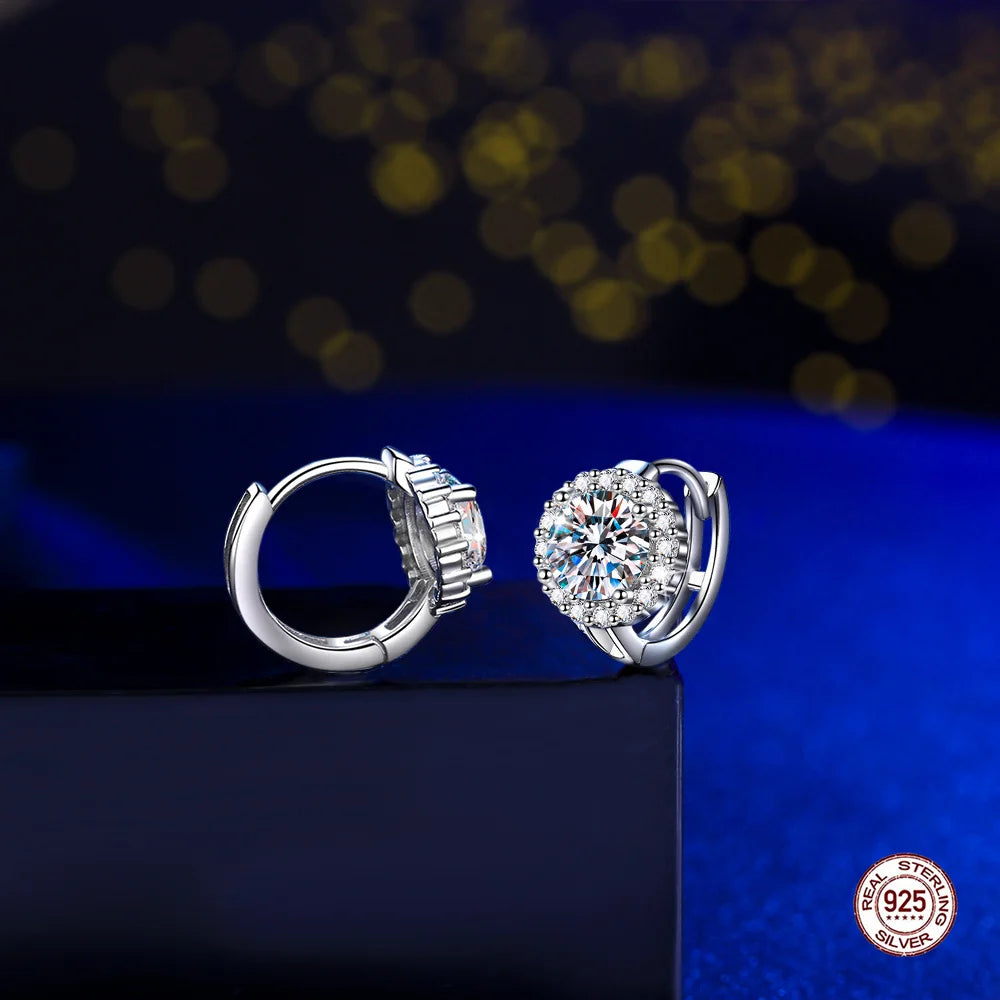 Elegant 925 Sterling Silver Huggie Earrings for Women – Sparkling Zirconia, Perfect Daily Wear or Gift Mina