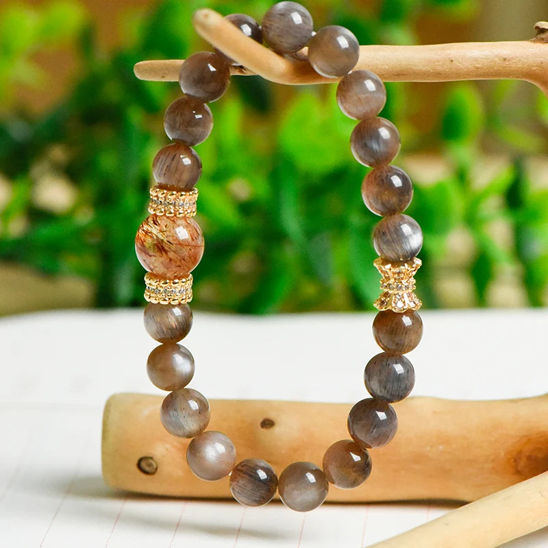 High-Quality Super Seven Chakra Beaded Bracelets – Black Gold Energy Stone Crystal Jewelry for Trendy Style