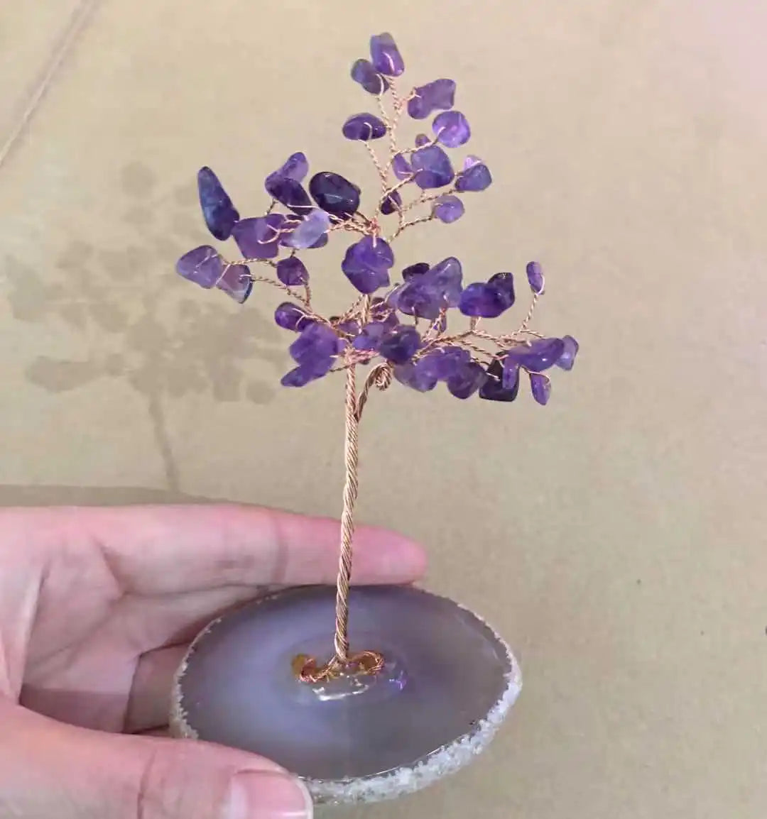 Crystal Money Tree – Natural Amethyst Tree with Healing Stones for Positive Energy, Feng Shui, and Home Decor
