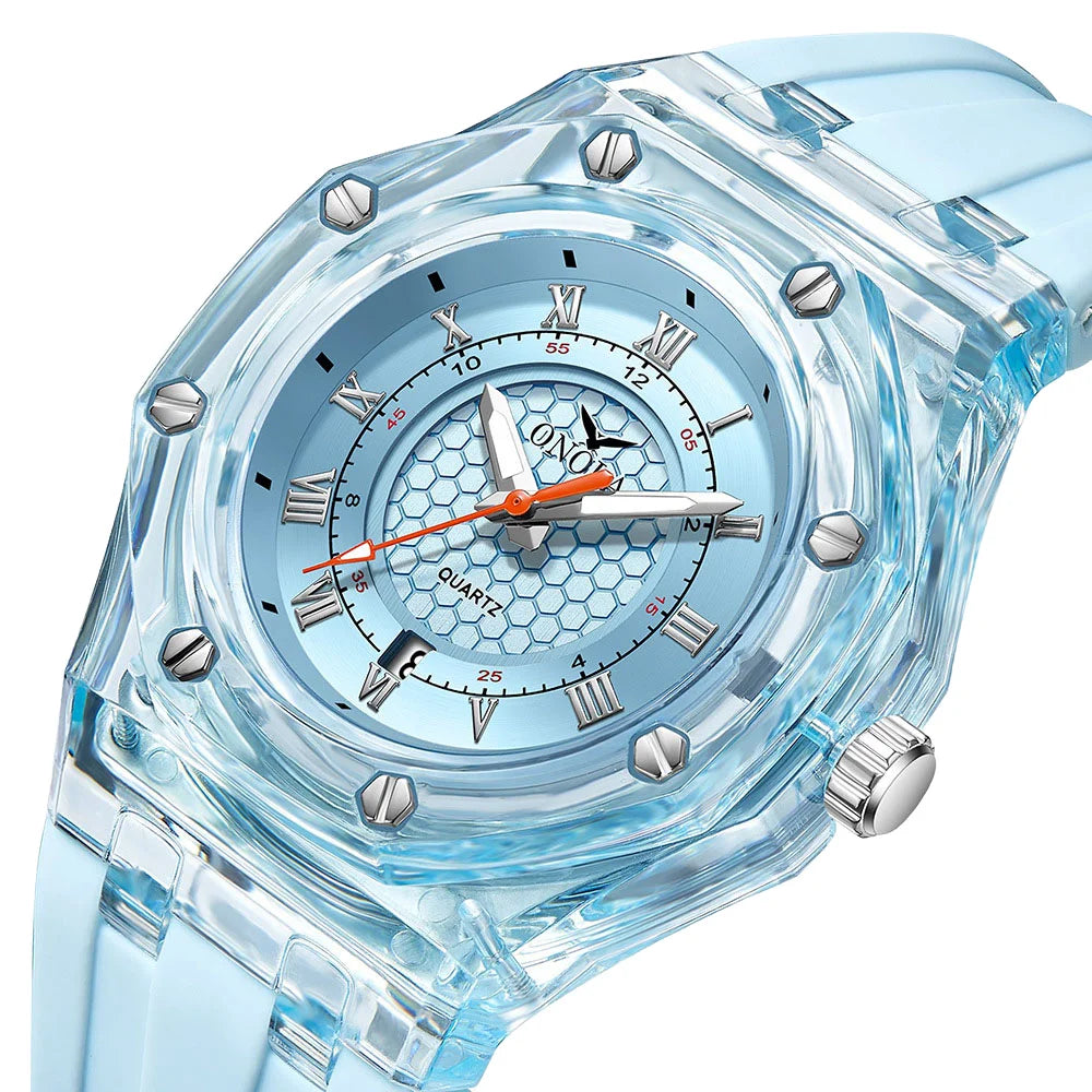 ONOLA 3857 Couple’s Quartz Watch – Simple, Casual Design, Waterproof Rubber Strap, For Men & Women