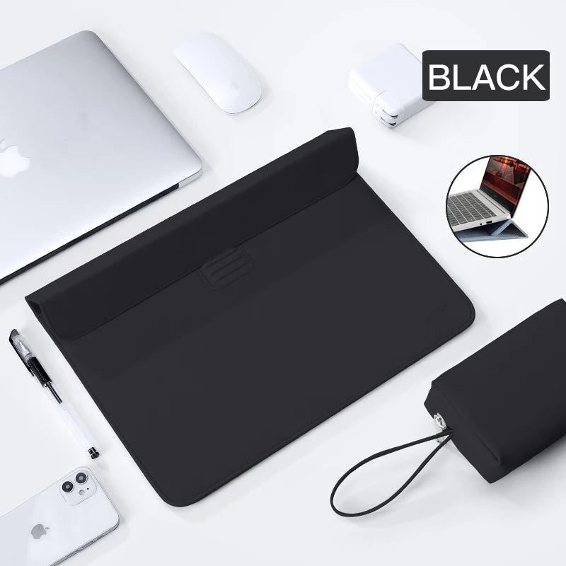 Laptop Sleeve Bag – Waterproof Case for MacBook M1 Air/Pro, Huawei, ASUS, Dell 13-Inch Notebook with Stand