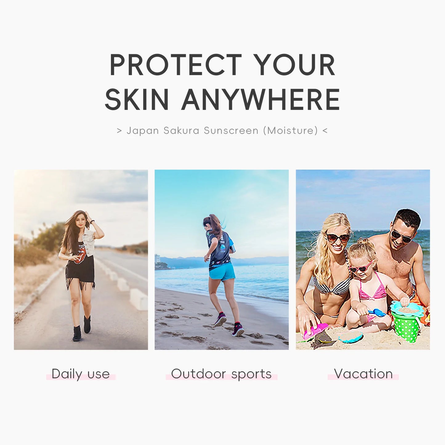 Sakura Facial Body Sunscreen Skin Protective Face Skin Sunscreen Spf50