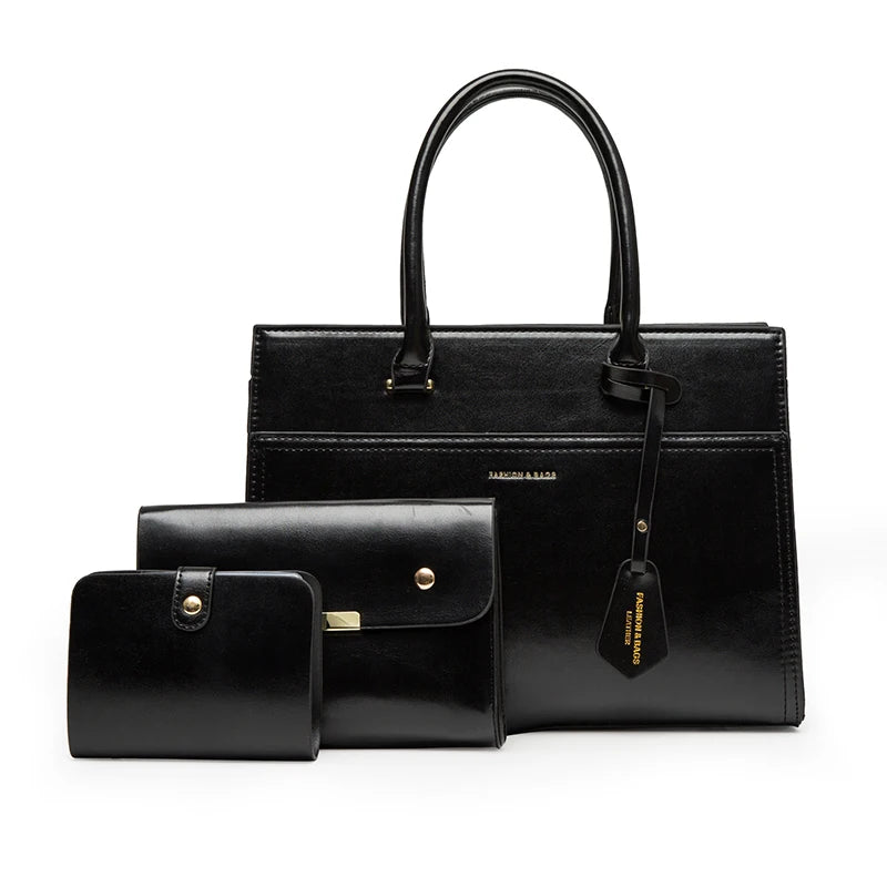 Trendy Women’s Handbag Sets – Fashionable High-Capacity Bags with Unique Cover and Clutch Cheska