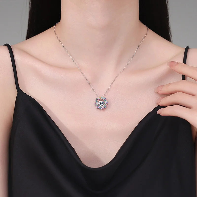 1 Karat S925 Sterling Silver Moissanite Necklace – Stylish Star Pendant for Women