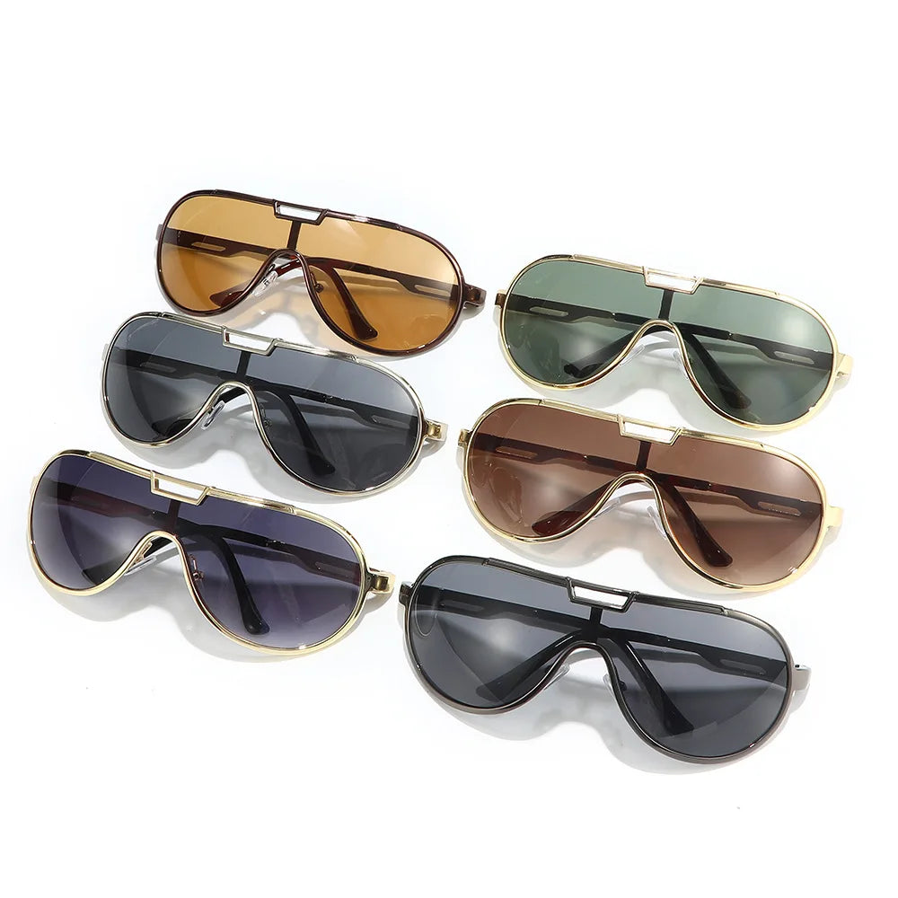 High-End Oversized Metal Frame Sunglasses - Shades for Men & Women, Perfect for Driving Rowan
