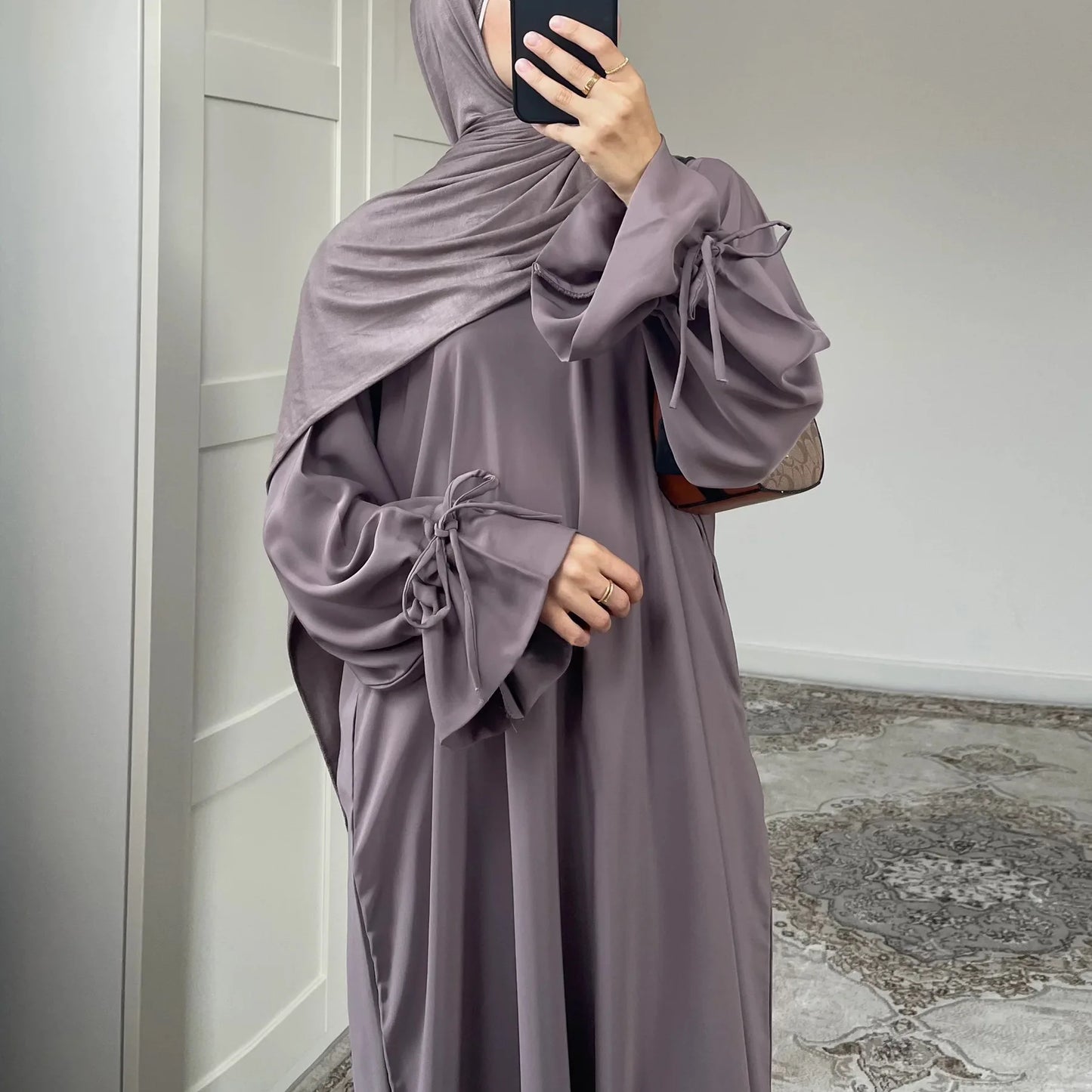 Flounce Sleeve Modest Abaya for Women – Big Hem Islamic Dress for Muslim Women Layla