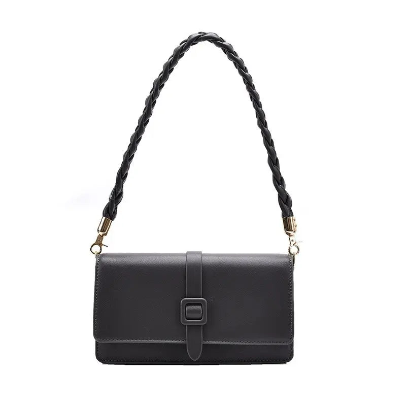 Casual Women’s Single-Shoulder Bag: Solid-Color Underarm Bag with Woven Strap Nylah