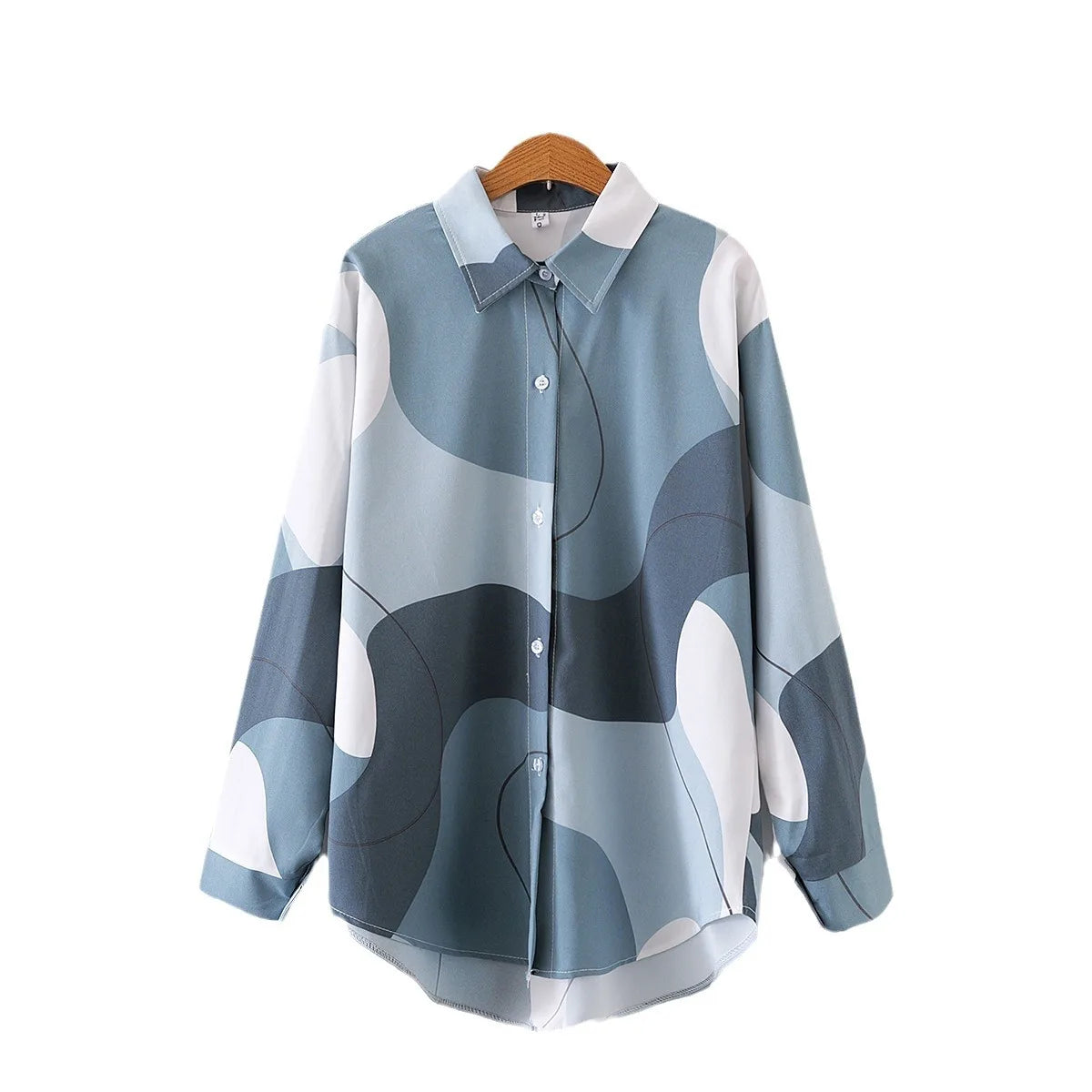 Women's New Floral Print Lapel Long-Sleeve Shirt – Loose-Fit, Trendy, and Stylish Design Relyn
