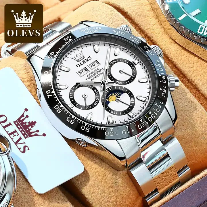 Olevs 6654 Business Sport Fashion Men Daily Life Waterproof Mechanical Watches Reloj Automatic Luxury Tourbillon Watch