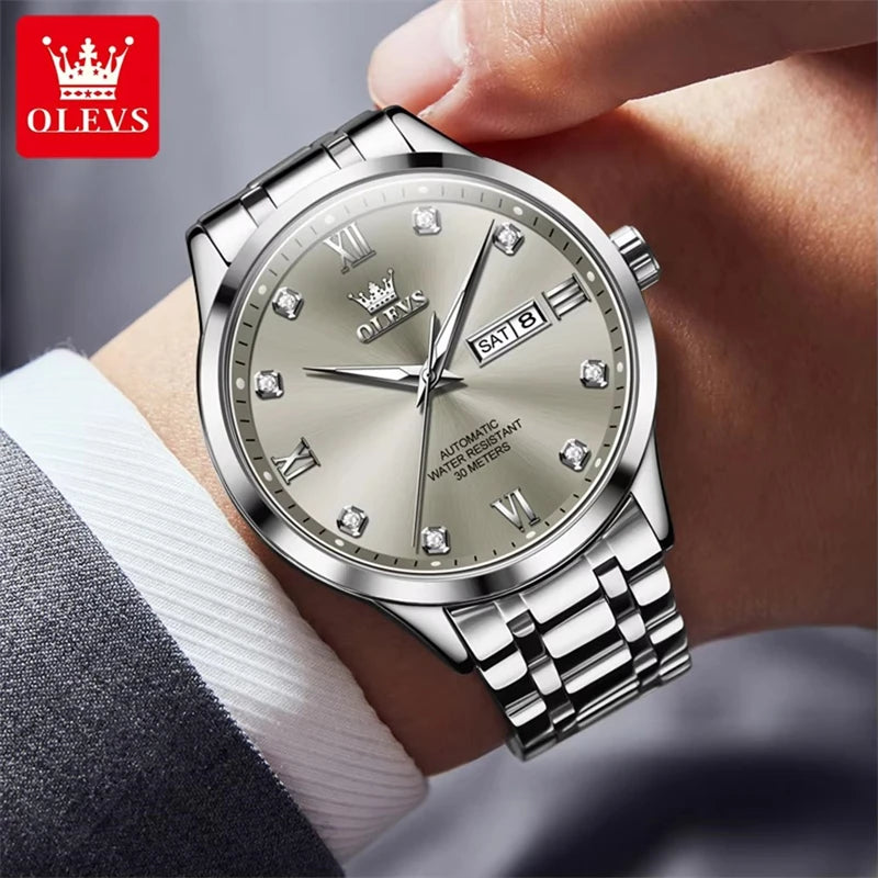 OLEVS 9946 Men's Automatic Watch – Luxury Mechanical Wristwatch with Date Display, Top Brand Business Design