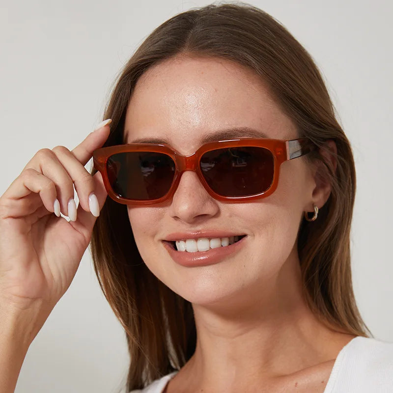 Classic Square Polarized Sunglasses for Women – TR Frame Fashion Acetate Sunscreen Shades Shallah