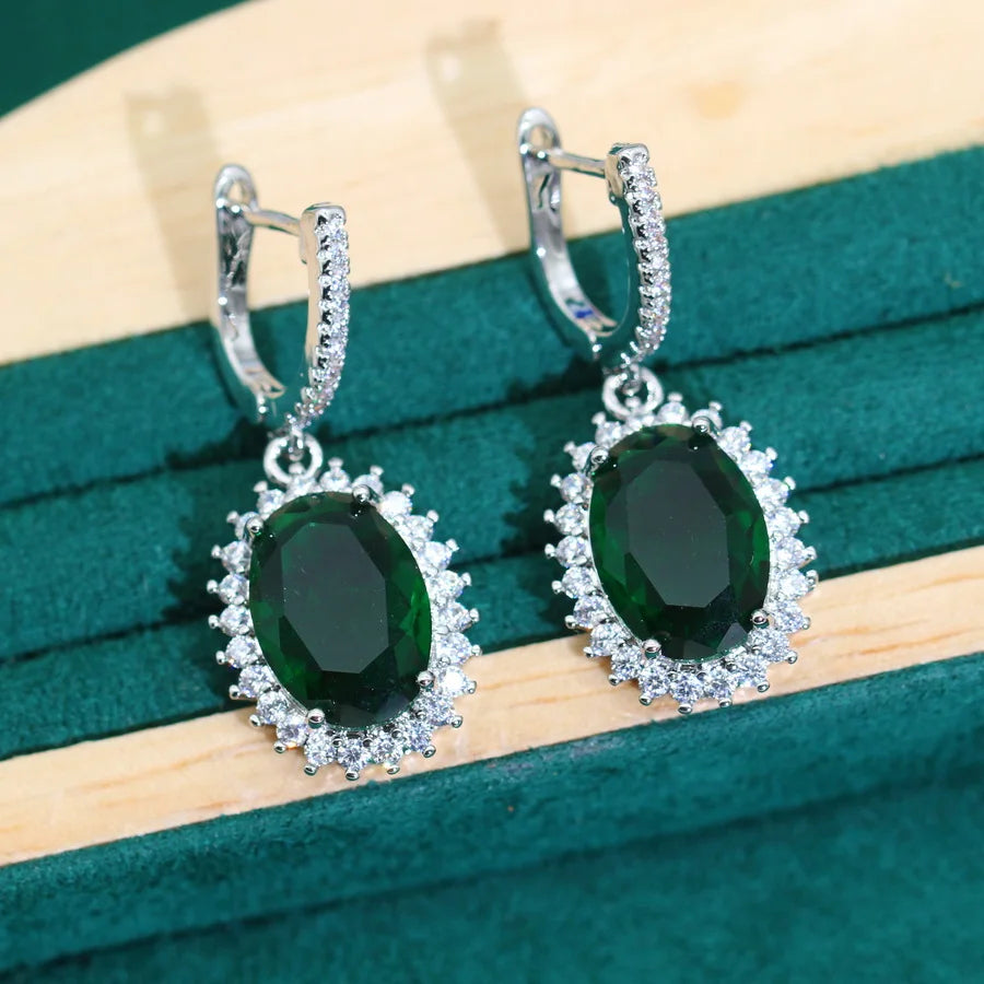 925 Sterling Silver Women's Jewelry Set – Classic Zircon Earrings, Necklace, Pendant & Ring | Bridal Wedding Party & Dating Gift Josiane