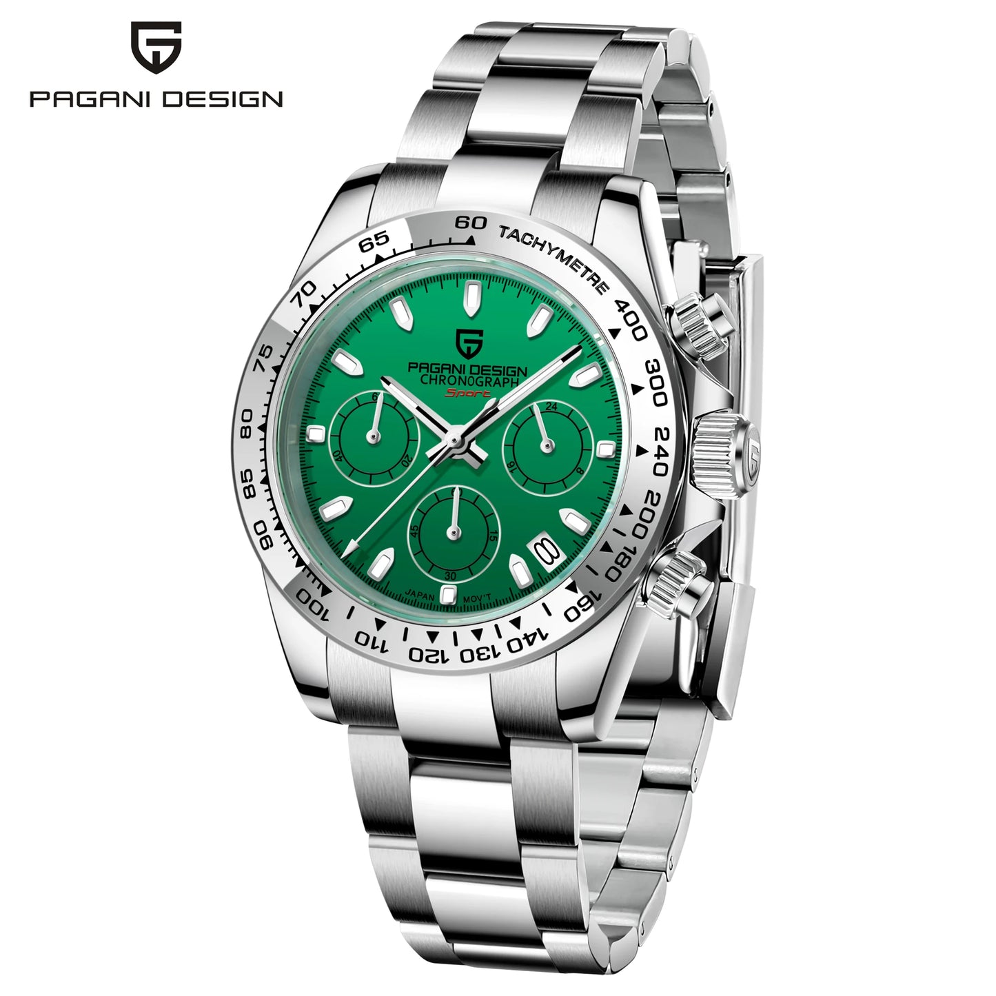 PAGANI Design 1727 – Women's Multifunction Quartz Chronograph Watch, 316L Stainless Steel, 100M Waterproof