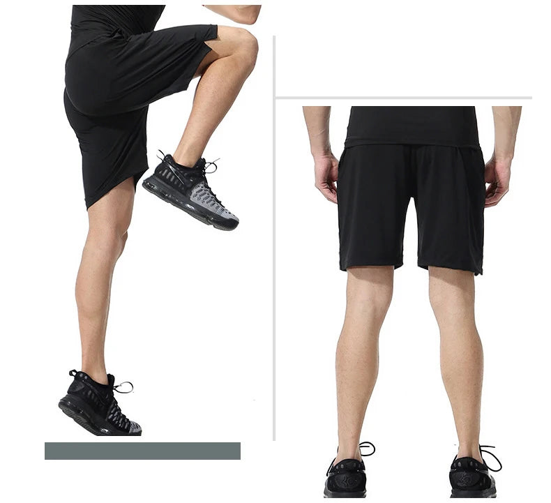 Men's Quick-Dry Sports Shorts – Reflective, Lightweight Gym & Running Shorts with Pocket