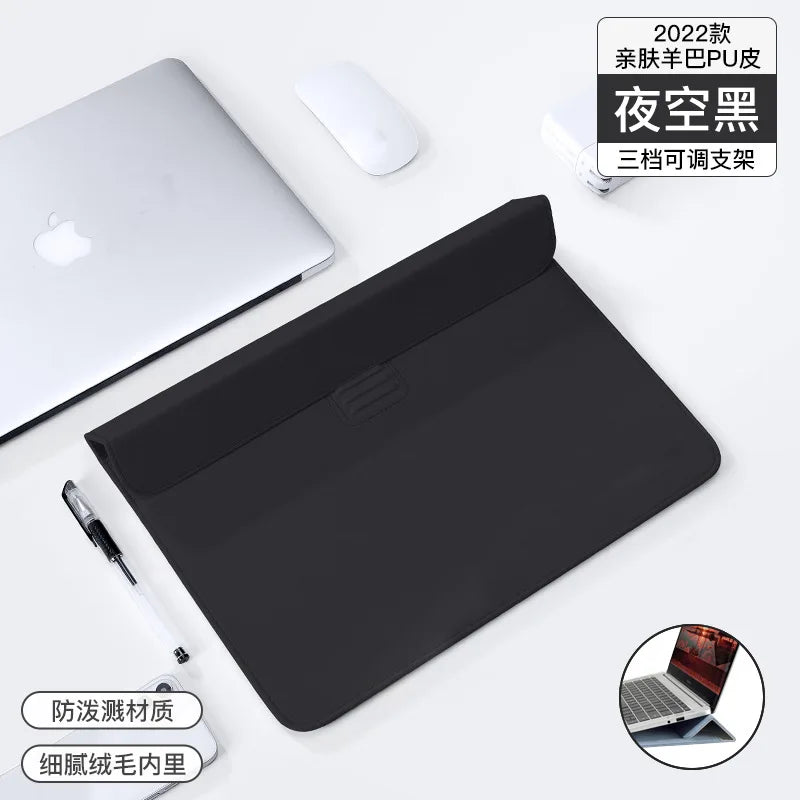 Laptop Sleeve Bag – Waterproof Case for MacBook M1 Air/Pro, Huawei, ASUS, Dell 13-Inch Notebook with Stand