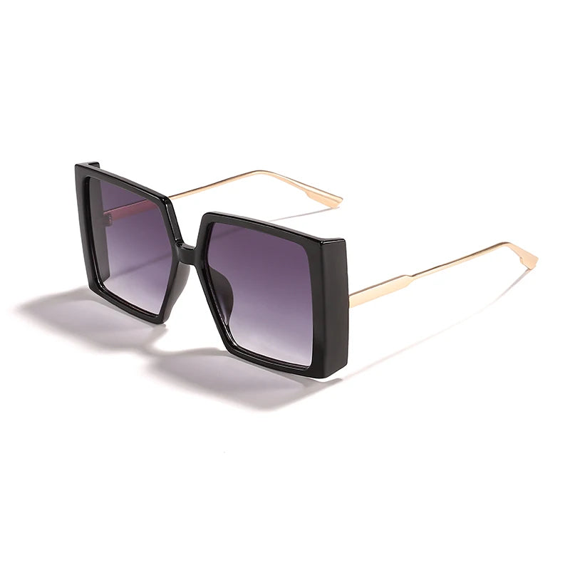 Women’s Oversized Square Sunglasses - Vintage Luxury Designer Shades with Big Flat Frames Gigi