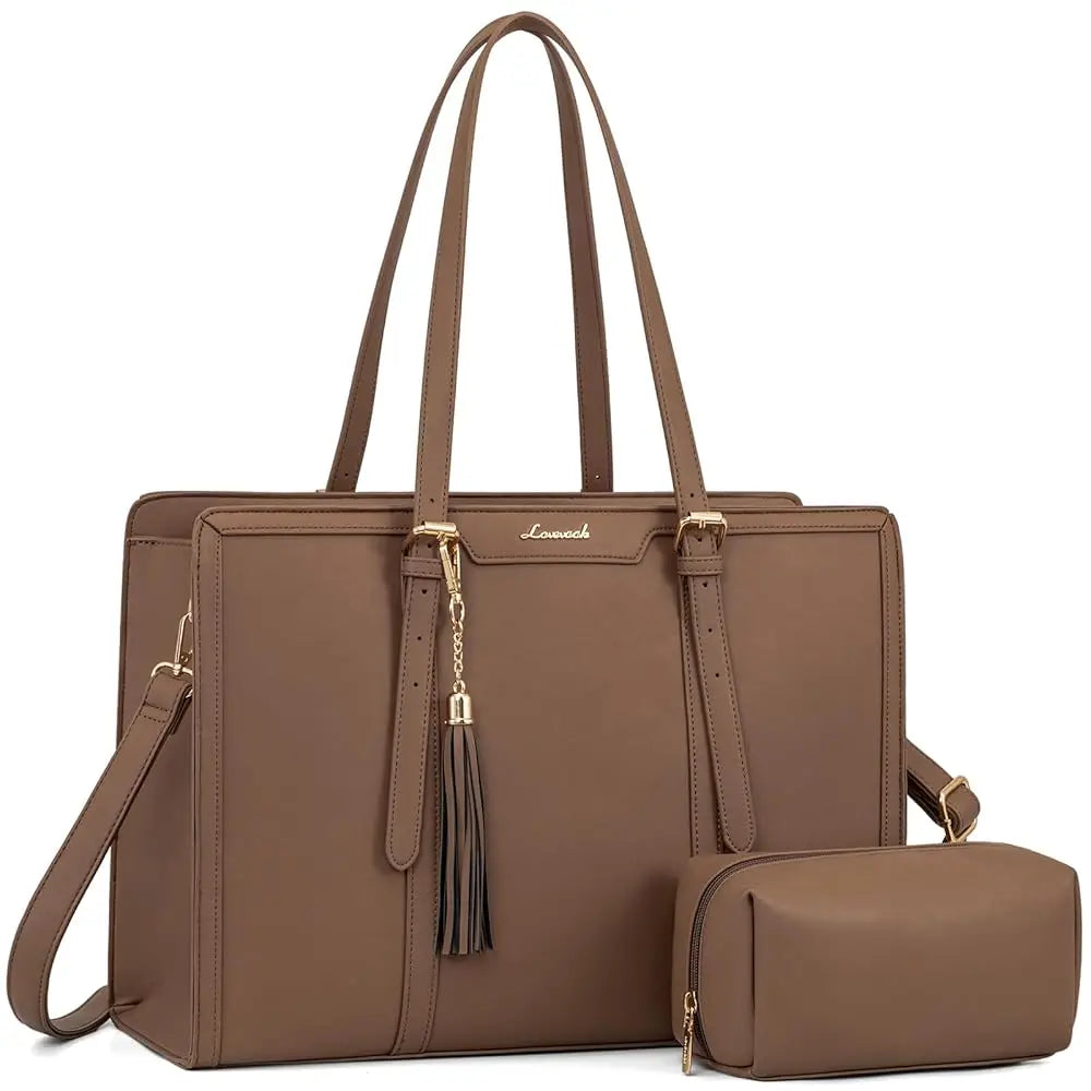 LOVEVOOK Laptop Tote Bag Set | 15.6/17 inch Briefcase for Women, Work & Travel Shaira