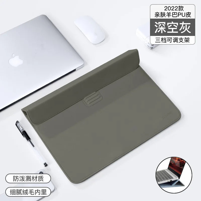 Laptop Sleeve Bag – Waterproof Case for MacBook M1 Air/Pro, Huawei, ASUS, Dell 13-Inch Notebook with Stand