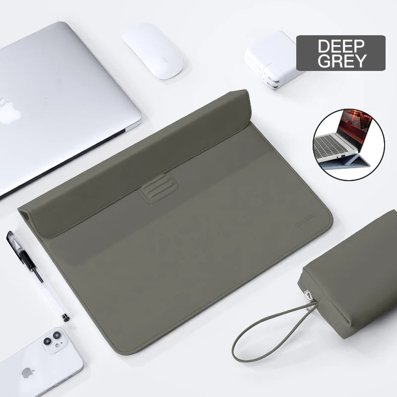 Laptop Sleeve Bag – Waterproof Case for MacBook M1 Air/Pro, Huawei, ASUS, Dell 13-Inch Notebook with Stand