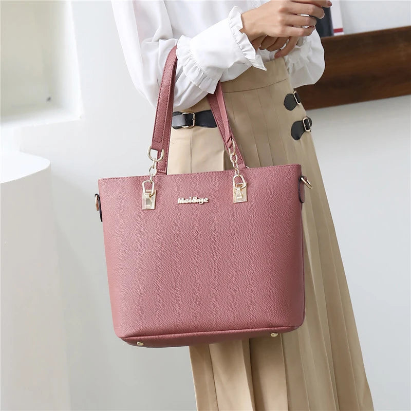 Women's Summer Handbags - 3-Piece Shoulder Bag Set | Stylish & Simple Ladies' Tote, Crossbody, and Purse Buyeon