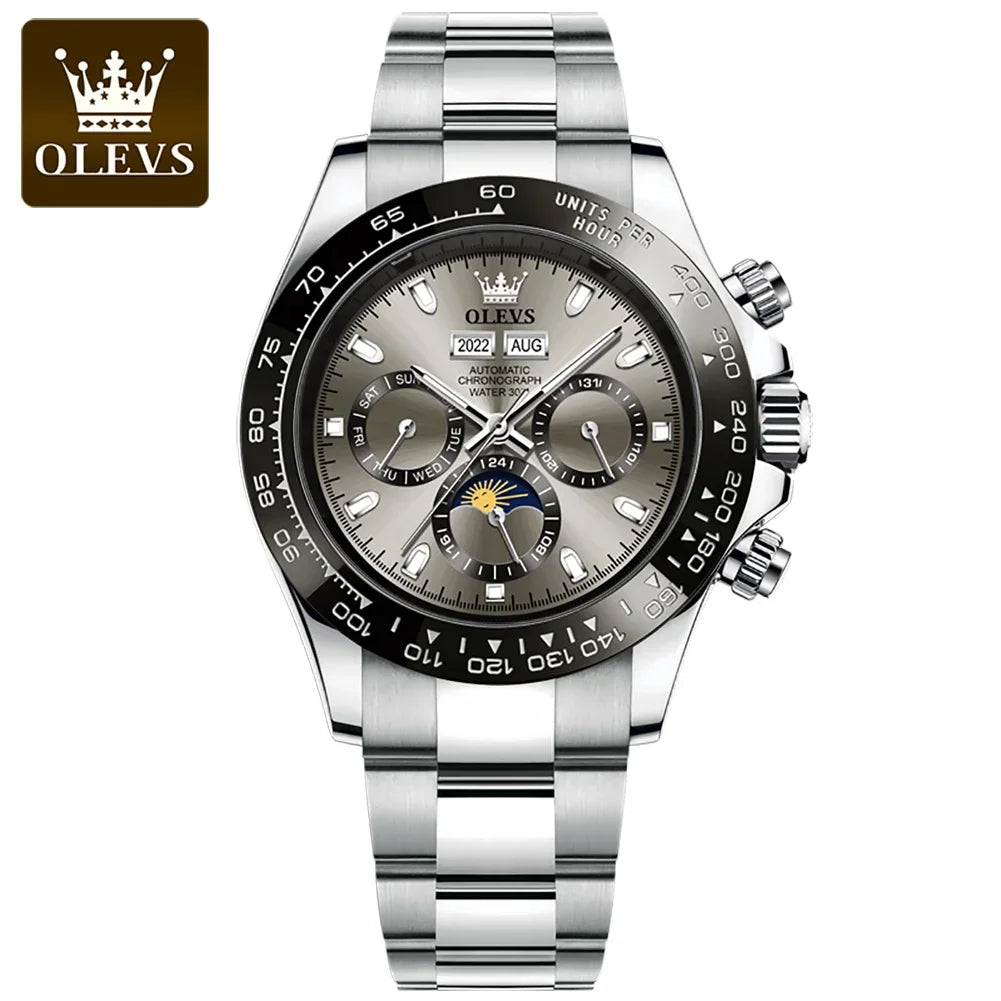 Olevs 6654 Business Sport Fashion Men Daily Life Waterproof Mechanical Watches Reloj Automatic Luxury Tourbillon Watch